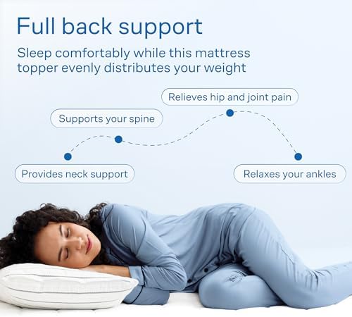 Ultra Soft 2 Inch Mattress Topper for Back Pain Relief