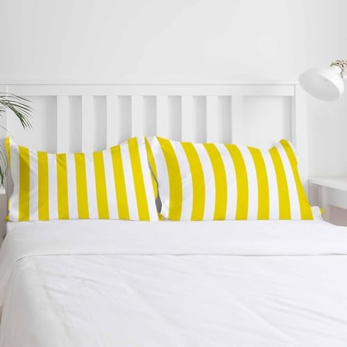 ZOE GARDEN Yellow Stripe Duvet Cover Twin Set 1