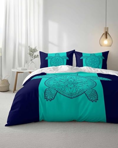 ZOE GARDEN Turtle Mandala Duvet Cover Set