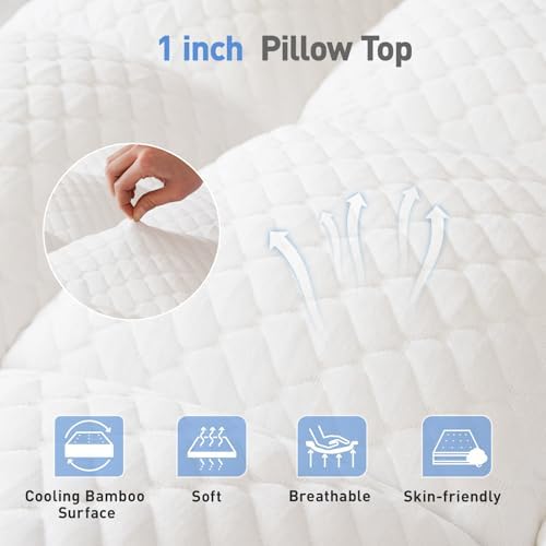 VALUXE Dual Layer Memory Foam Mattress Topper Queen Size