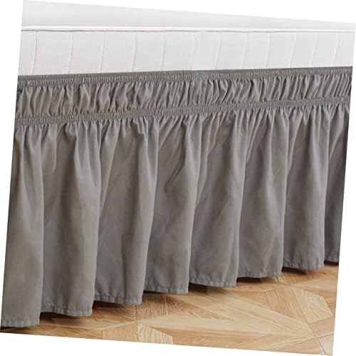 Elastic Bed Skirt with Bouffancy Design for Twin Bed