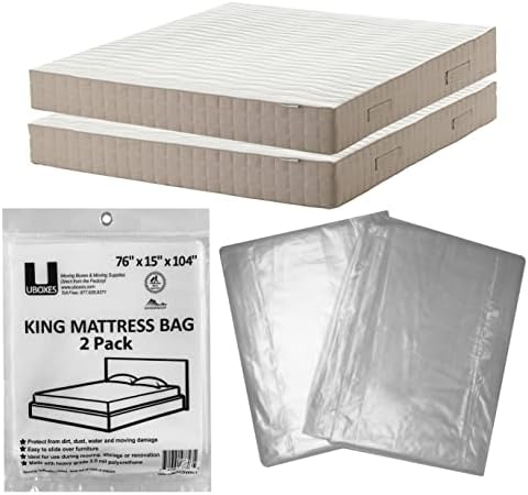 Uboxes King Mattress Poly Covers 2 Pack 1