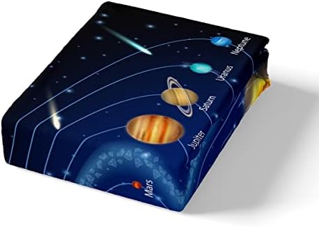 Feelyou Solar System Fitted Sheet Set with 8 Planets