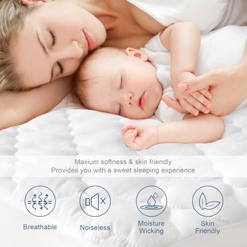 SPRINGSPIRIT Full Size Waterproof Mattress Protector with Quilted Design