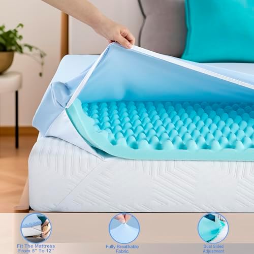 BreezeRest Cooling Gel Mattress Topper Twin XL 1
