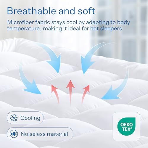 Ultra Soft 2 Inch Mattress Topper for Back Pain Relief