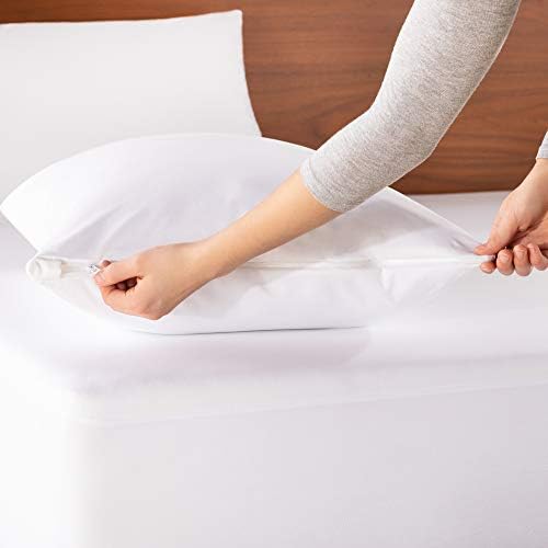 Linenspa Waterproof Pillow Encasement - Queen Size White 1