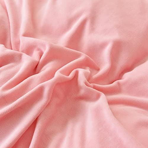 ZIQINPSQ Velvet Bed Skirt 18 Inches Deep Plush Fitted Sheet