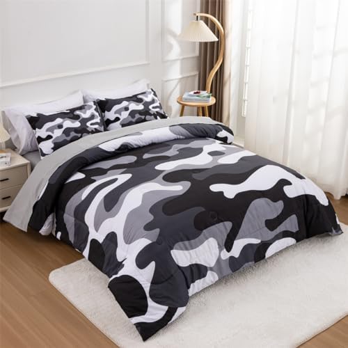 Holawakaka Camouflage Comforter Set 5 Piece King Size