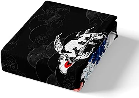 Feelyou Japanese Koi Fish Sheet Set 4Pcs Queen Size