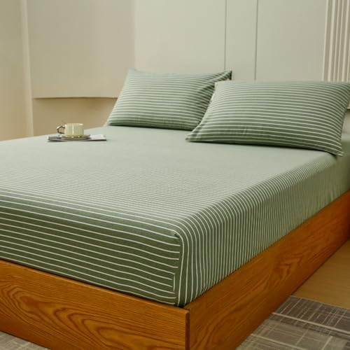 FCLDESHOP 150x200cm Pure Cotton Fitted Sheet Cover