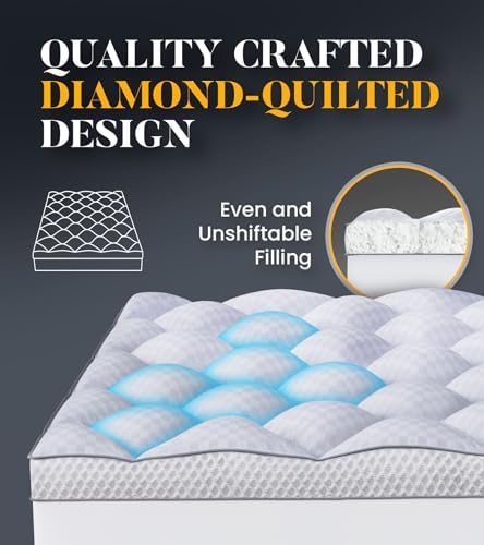 Milcabe 3 Inch Ultra-Fluffy Memory Foam Mattress Topper King 1