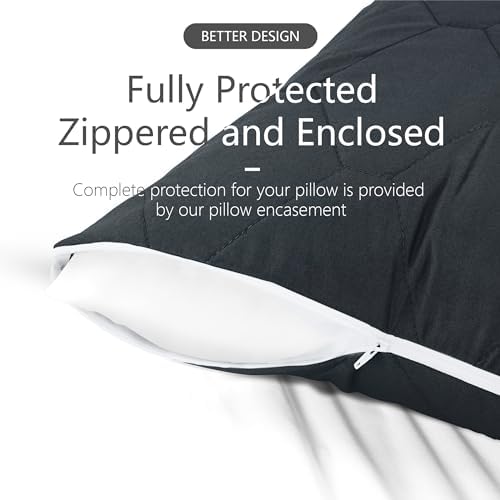 Ruili 2 Pack Queen Zippered Pillow Protectors