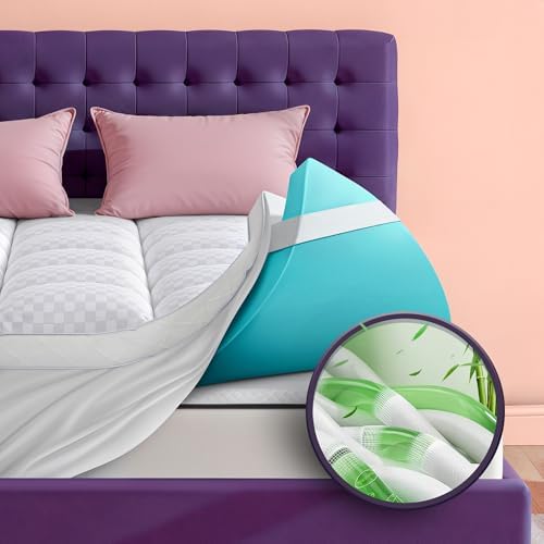 Biteany Dual Layer Mattress Topper for Pressure Relief and Support