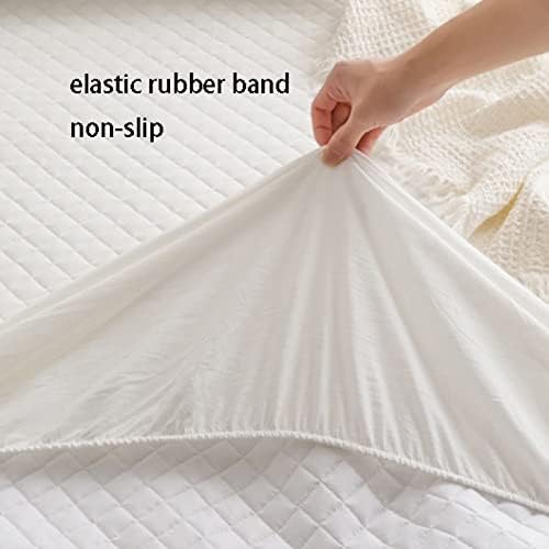 FCLDESHOP Thick Quilted Fitted Sheet Khaki 120x200cm30cm