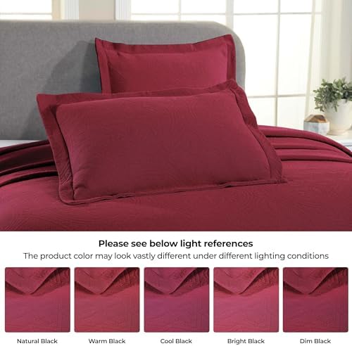 Superior 2 Piece Celtic Circle Cotton Bedspread Set Twin Burgundy