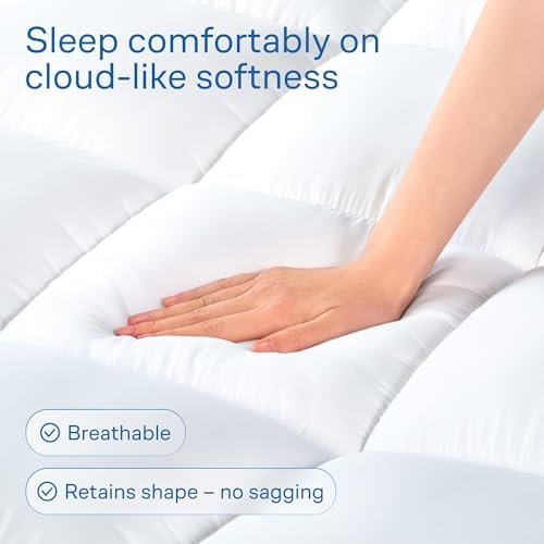 Ultra Soft 2 Inch Mattress Topper for Back Pain Relief