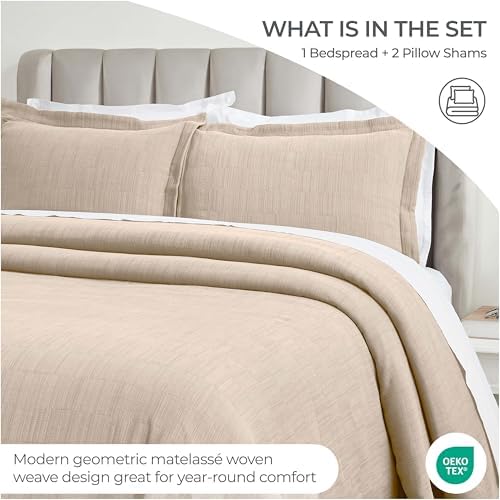 Superior 3 Piece Cotton Bedspread and Sham Set 1