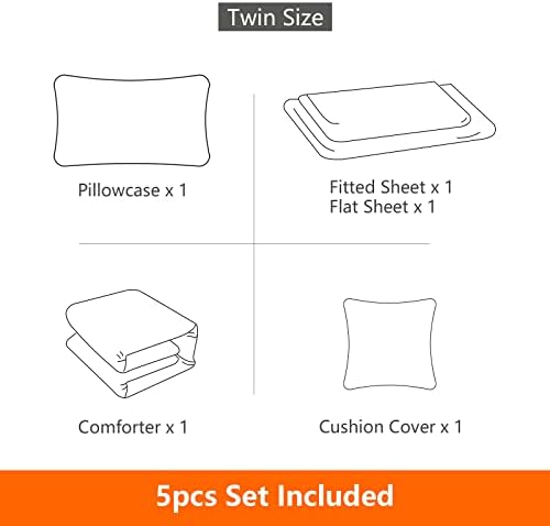 ZJian HOME 5 Piece Gaming Bedding Set Twin Size 1