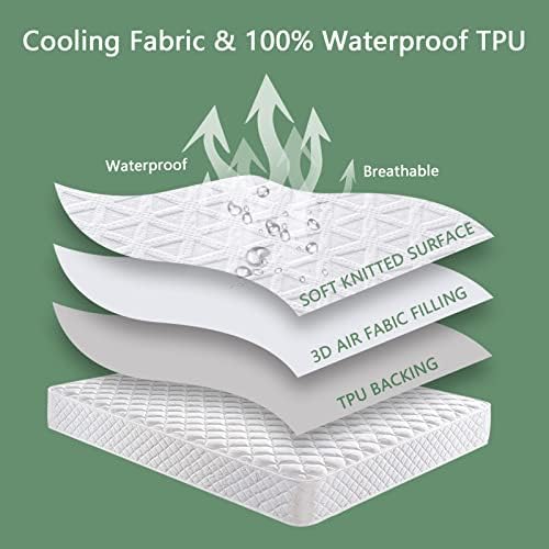 GOPOONY Queen Waterproof Mattress Protector with 3D Cooling Fabric