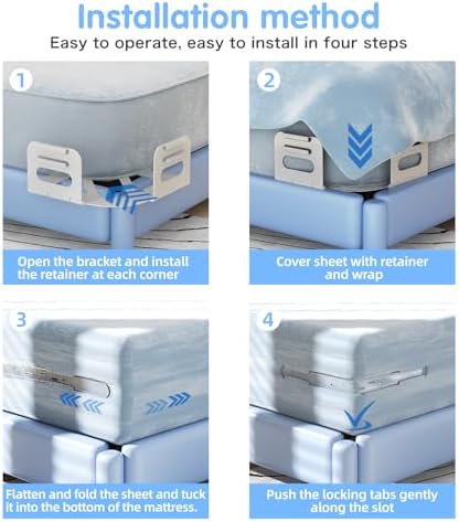 Heavy Duty Bed Sheet Holder with Horizontal Straps