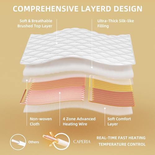 Caperia Heated Mattress Pad with 9 Heat Settings
