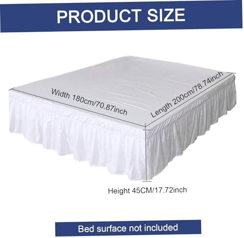 KYEQATY Queen Size Washable Bed Skirt