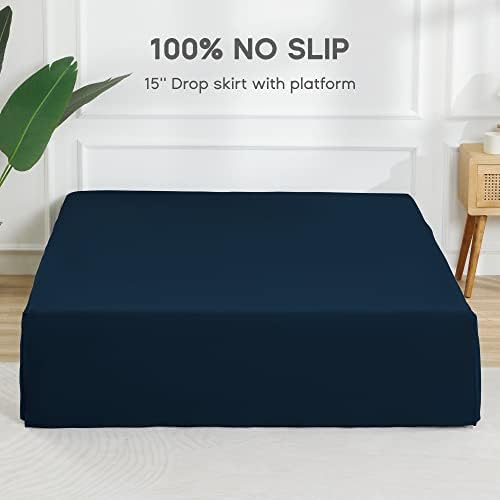 Sonive Twin Bed Skirt with 15 Drop Pleated Design