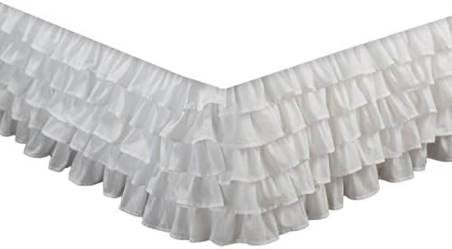 Empire Home Fashion Pure White Multi-Ruffle Bed Skirt Full Size