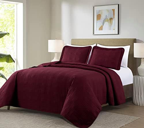 Chezmoi Collection King Size Bedspread Set 3-Piece 1