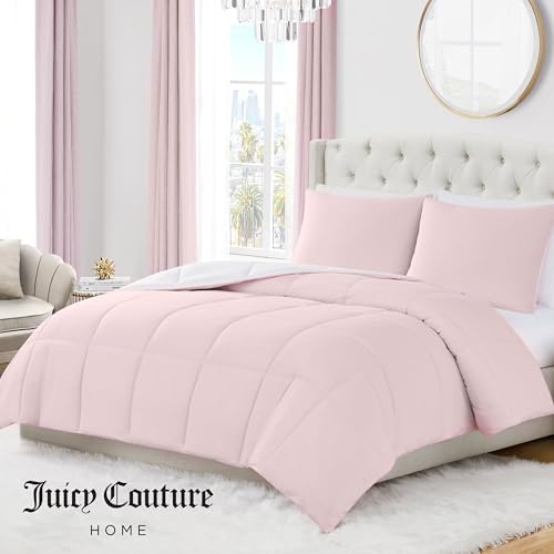 Juicy Couture Reversible Box Stitch Comforter Set 3 Piece King 1