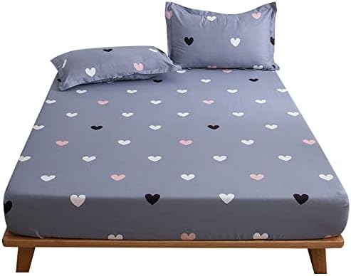 FCLDESHOP Cotton Fitted Sheet with 30cm Deep Pocket