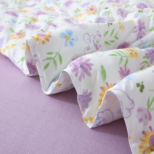 Wajade Floral Comforter Set Bed in a Bag for Girls