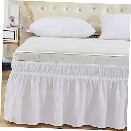 Zerodeko Bed Skirt with Elastic Band and Pleated Design