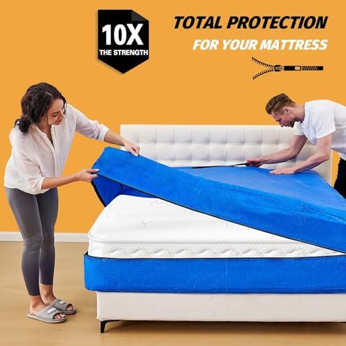 BETU Queen Mattress Bag with 8 Handles and Zippers