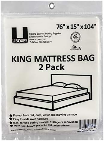 Uboxes King Mattress Poly Covers 2 Pack 1