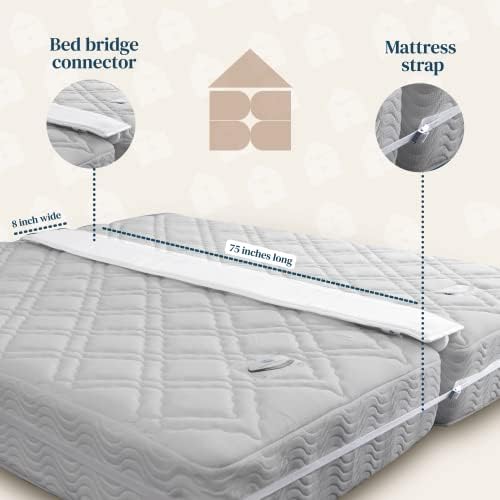 FeelAtHome Bed Converter Kit with Cooling Pillow Covers