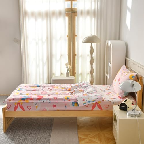 Yadangxiawa 2-Piece Kids Comforter Set with Princess Pattern
