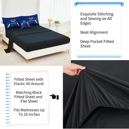RYNGHIPY Blue Gaming Comforter Set for Kids Boys 1