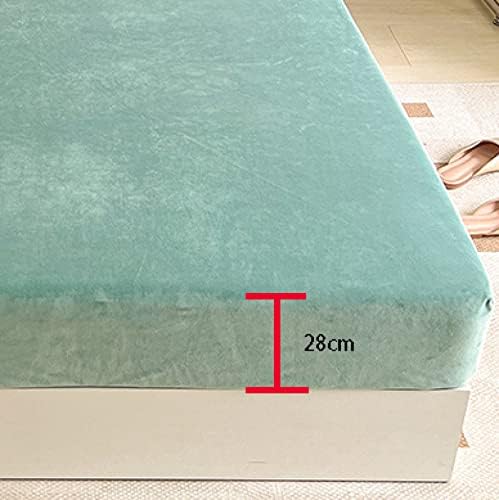 FCLDESHOP Thick Warm Coral Fleece Fitted Sheet 1
