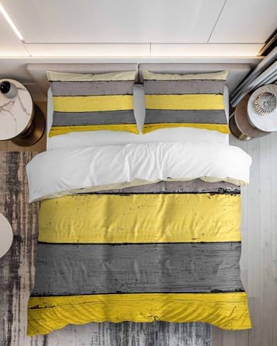 ZOE GARDEN Yellow Queen Duvet Cover Set 3 Pc
