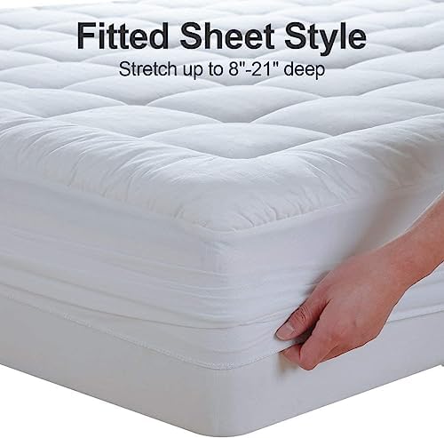 EASELAND Twin XL Mattress Pad 39x80 Inch White