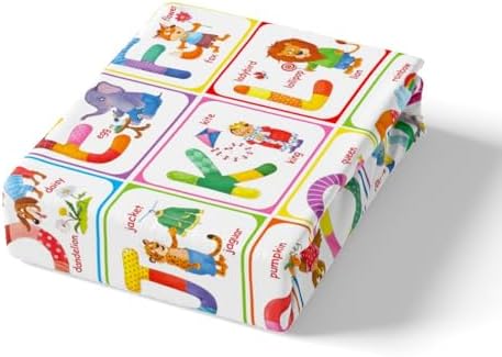 Feelyou ABC Alphabet Queen Fitted Sheet Set