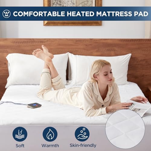 Westinghouse Queen Heated Mattress Pad with 10 Settings and Auto Off