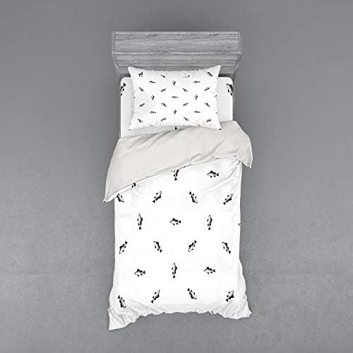 Ambesonne Bass Bedding Set Twin Size