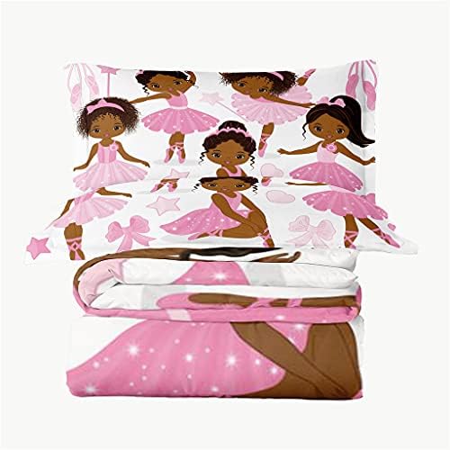 SIRDO Twin Bedding Set for Girls - Ballet Dancer Comforter