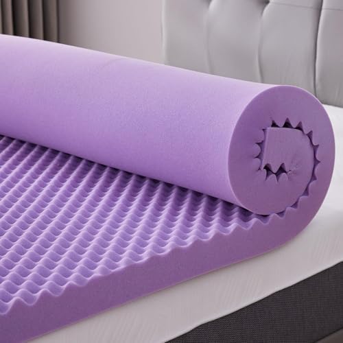 SINWEEK 2 Inch Egg Crate Mattress Topper Twin Size
