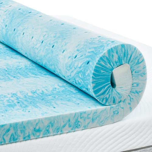 PERLECARE 3 Inch Queen Memory Foam Mattress Topper with Cooling Gel 1