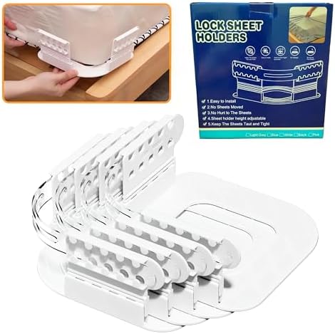 Eoepur Bed Sheet Holder 4-Pack - Heavy Duty Adjustable