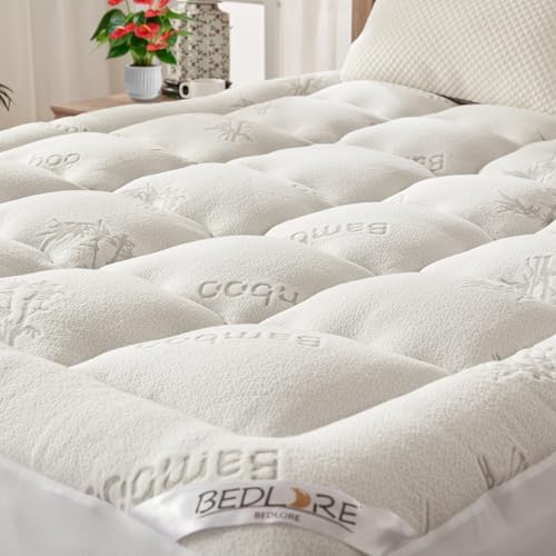 BEDLORE Queen Mattress Topper Bamboo Viscose